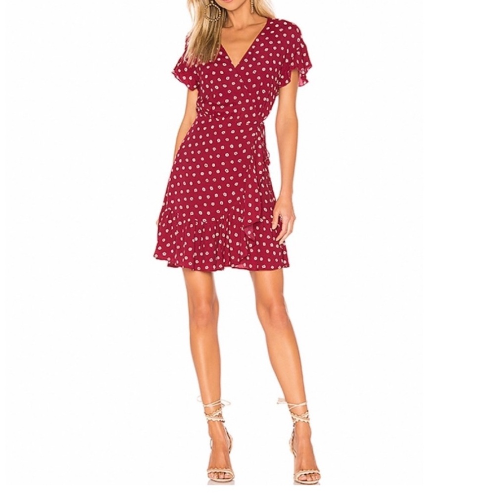 RAILS Koreen Red Wildflower Wrap Dress Size L